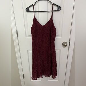 Michael Kors new lace maroon dress